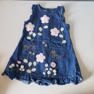 Toddler girl denim style tank dress
